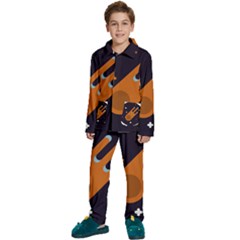 Meteor-meteorite-space-comet Kids  Long Sleeve Velvet Pajamas Set by Cowasu