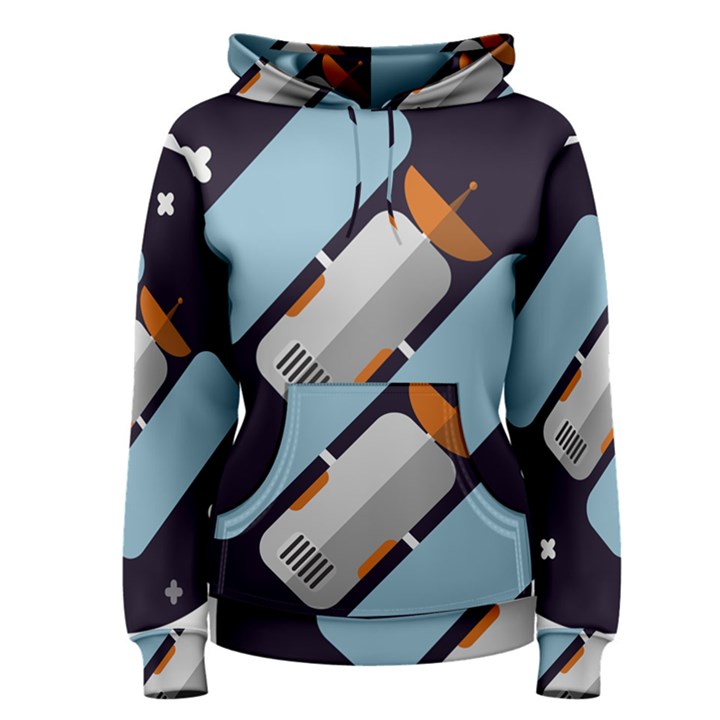 Satellite-machine-space-dark Women s Pullover Hoodie