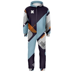 Satellite-machine-space-dark Hooded Jumpsuit (men)