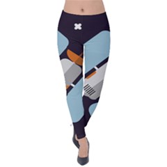 Satellite-machine-space-dark Velvet Leggings