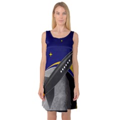 Science-fiction-sci-fi-sci-fi-logo Sleeveless Satin Nightdress by Sarkoni