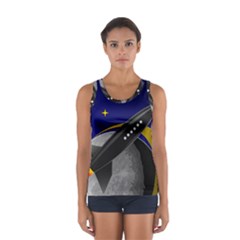 Science-fiction-sci-fi-sci-fi-logo Sport Tank Top  by Sarkoni