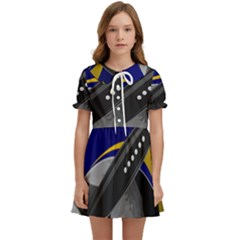 Science-fiction-sci-fi-sci-fi-logo Kids  Sweet Collar Dress by Sarkoni