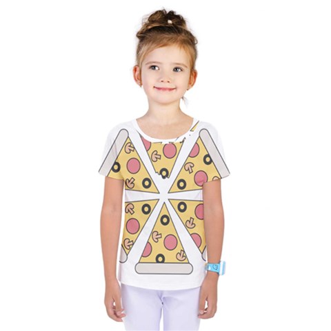 Pizza-slice-food-italian Kids  One Piece T-shirt by Sarkoni