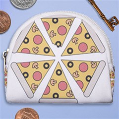 Pizza-slice-food-italian Horseshoe Style Canvas Pouch by Sarkoni