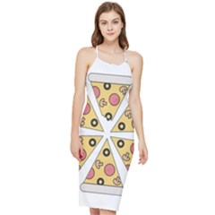 Pizza-slice-food-italian Bodycon Cross Back Summer Dress by Sarkoni