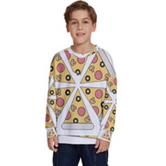 Pizza-slice-food-italian Kids  Crewneck Sweatshirt by Sarkoni