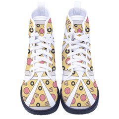 Pizza-slice-food-italian Men s High-top Canvas Sneakers