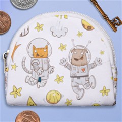 Astronaut-dog-cat-clip-art-kitten Horseshoe Style Canvas Pouch by Sarkoni