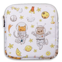 Astronaut-dog-cat-clip-art-kitten Mini Square Pouch by Sarkoni