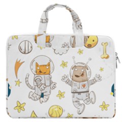 Astronaut-dog-cat-clip-art-kitten Macbook Pro 16  Double Pocket Laptop Bag  by Sarkoni