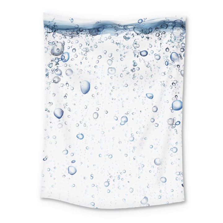 Blue Oxygen-bubbles-in-the-water Medium Tapestry