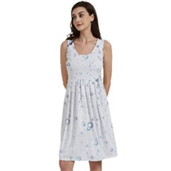 Blue Oxygen-bubbles-in-the-water Classic Skater Dress