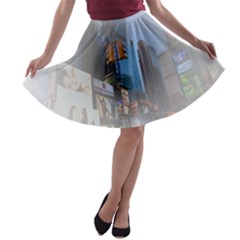 New York City A-line Skater Skirt by Sarkoni