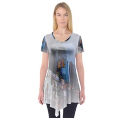 New York City Short Sleeve Tunic  by Sarkoni