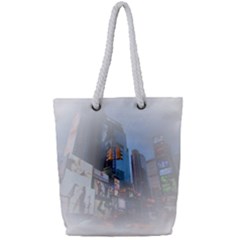 New York City Full Print Rope Handle Tote (small) by Sarkoni