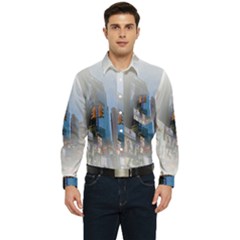 New York City Men s Long Sleeve Pocket Shirt  by Sarkoni