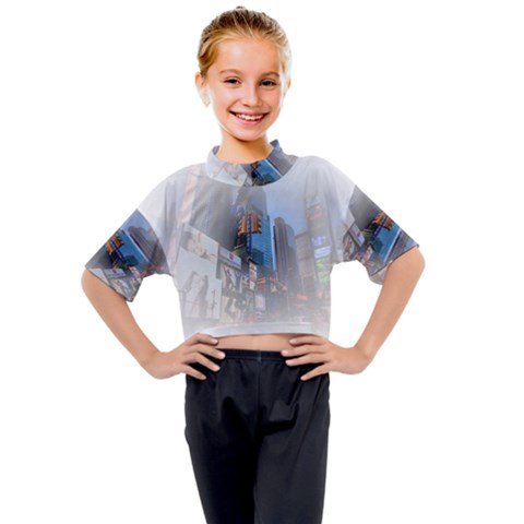 New York City Kids Mock Neck T-shirt by Sarkoni