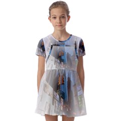 New York City Kids  Short Sleeve Pinafore Style Dress by Sarkoni