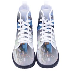 New York City Kid s High-top Canvas Sneakers by Sarkoni