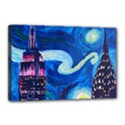 Starry Night In New York Van Gogh Manhattan Chrysler Building And Empire State Building Canvas 18  x 12  (Stretched) View1