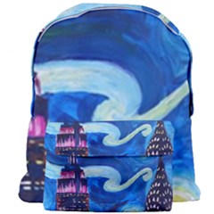 Starry Night In New York Van Gogh Manhattan Chrysler Building And Empire State Building Giant Full Print Backpack by Sarkoni