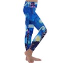 Starry Night In New York Van Gogh Manhattan Chrysler Building And Empire State Building Kids  Lightweight Velour Classic Yoga Leggings View3