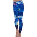 Starry Night In New York Van Gogh Manhattan Chrysler Building And Empire State Building Kids  Lightweight Velour Classic Yoga Leggings View4