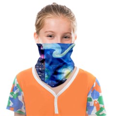 Starry Night In New York Van Gogh Manhattan Chrysler Building And Empire State Building Face Covering Bandana (kids) by Sarkoni