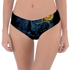 Castle Starry Night Van Gogh Parody Reversible Classic Bikini Bottoms by Sarkoni