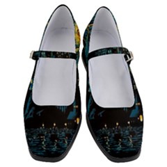 Castle Starry Night Van Gogh Parody Women s Mary Jane Shoes by Sarkoni