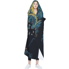 Castle Starry Night Van Gogh Parody Wearable Blanket