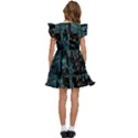 Castle Starry Night Van Gogh Parody Kids  Winged Sleeve Dress View4