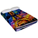 Eiffel Tower Starry Night Print Van Gogh Fitted Sheet (Queen Size) View2