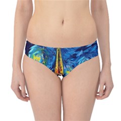 Eiffel Tower Starry Night Print Van Gogh Hipster Bikini Bottoms by Sarkoni