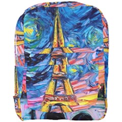 Eiffel Tower Starry Night Print Van Gogh Full Print Backpack by Sarkoni