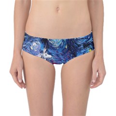 Unicorn Starry Night Print Van Gogh Classic Bikini Bottoms by Sarkoni