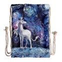 Unicorn Starry Night Print Van Gogh Drawstring Bag (Large) View1