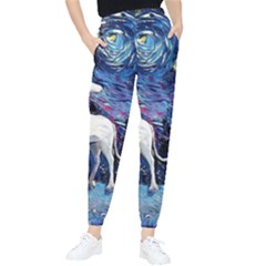 Unicorn Starry Night Print Van Gogh Women s Tapered Pants by Sarkoni