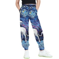 Unicorn Starry Night Print Van Gogh Kids  Joggers