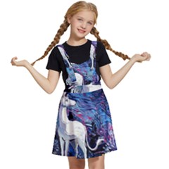 Unicorn Starry Night Print Van Gogh Kids  Apron Dress by Sarkoni