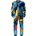 Cartoon Parody  Art Starry Night Van Gogh OnePiece Jumpsuit (Men) View1