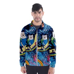 Cartoon Parody  Art Starry Night Van Gogh Men s Windbreaker