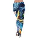 Cartoon Parody  Art Starry Night Van Gogh Velvet Leggings View2