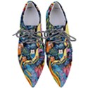 Cartoon Parody  Art Starry Night Van Gogh Pointed Oxford Shoes View1