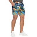 Cartoon Parody  Art Starry Night Van Gogh Men s Runner Shorts View2