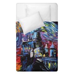 Castle Starry Night Print Van Gogh Parody Duvet Cover Double Side (single Size)