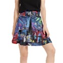 Castle Starry Night Print Van Gogh Parody Waistband Skirt View1