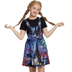 Castle Starry Night Print Van Gogh Parody Kids  Apron Dress by Sarkoni