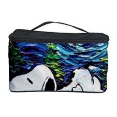 Dog Cartoon Vincent Van Gogh s Starry Night Parody Cosmetic Storage Case by Sarkoni